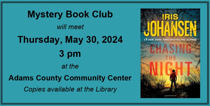 Mystery Book Club for May 