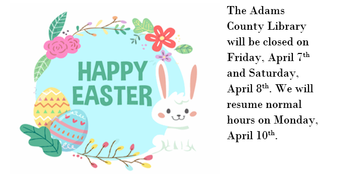Happy Easter - normal hours resume April 10