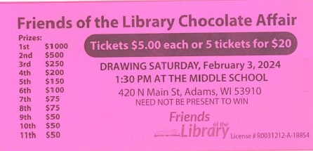 Chocolate Affair Raffle Ticket 2024 Chocolate Affair Raffle Ticket 2024
