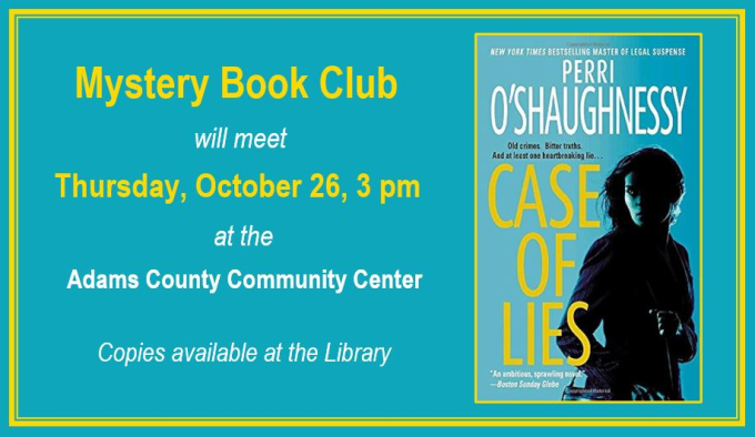 Mystery Book Club for October 26