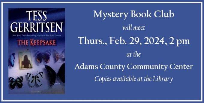Mystery Book Club for February