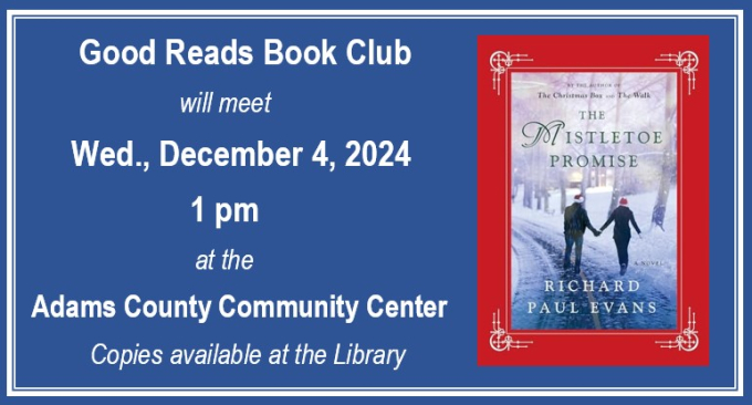 Good Reads Book Club, Dec. 4, 2024