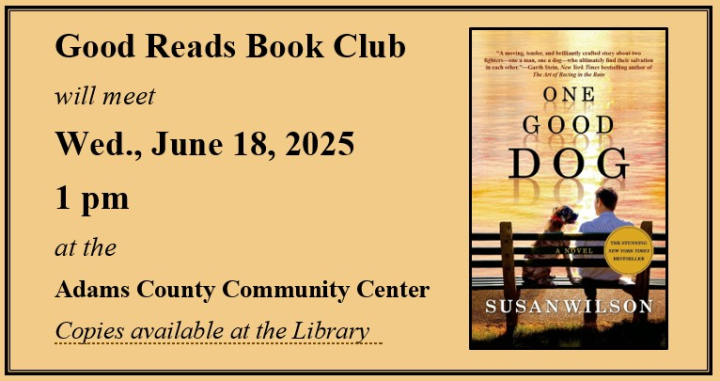 Good Reads Book Club, Wed., June 18, 2025